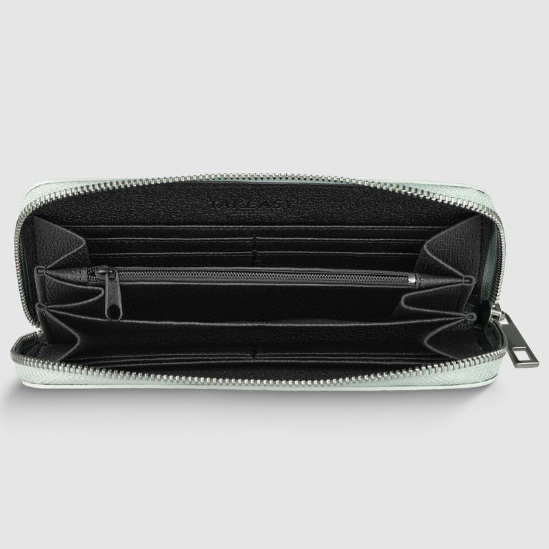 Weave Metallic Suede Leather Wallet