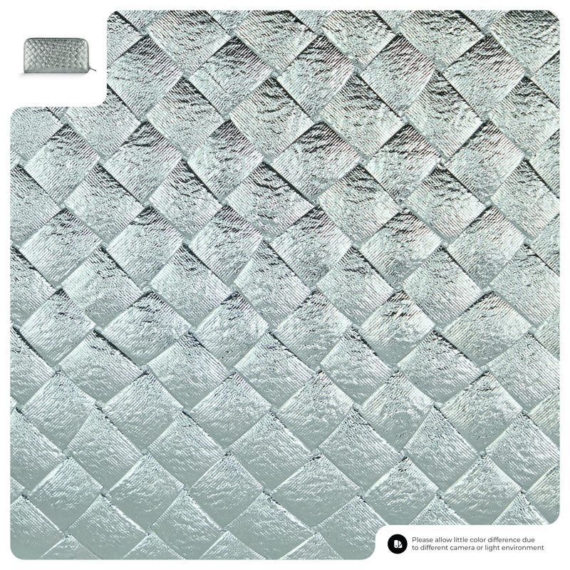 Weave Metallic Suede Leather Wallet