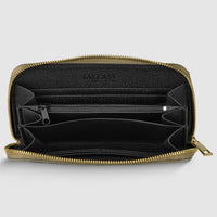 Weave Metallic Suede Leather Wallet