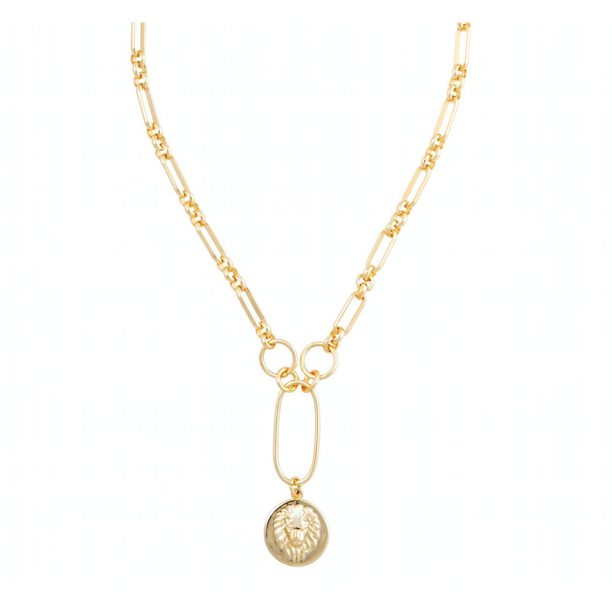 Zoe Lion Medallion Lariat