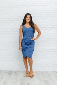 Blue Wrap Dress - The GlamBox Jewels Boutique