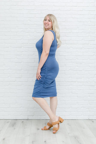 Blue Wrap Dress - The GlamBox Jewels Boutique