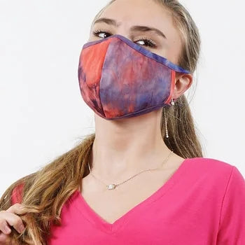 Tie-dye convertible Headband + 3D Face Mask - The GlamBox Jewels Boutique