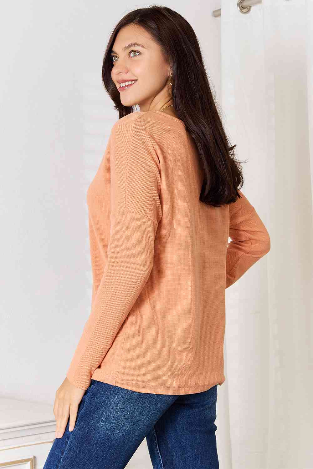 Basic Bae Half Button Top