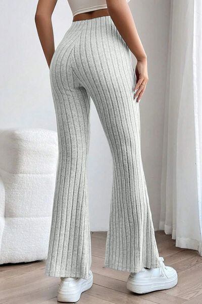 Basic Bae Ribbed High Waist Flare Pants