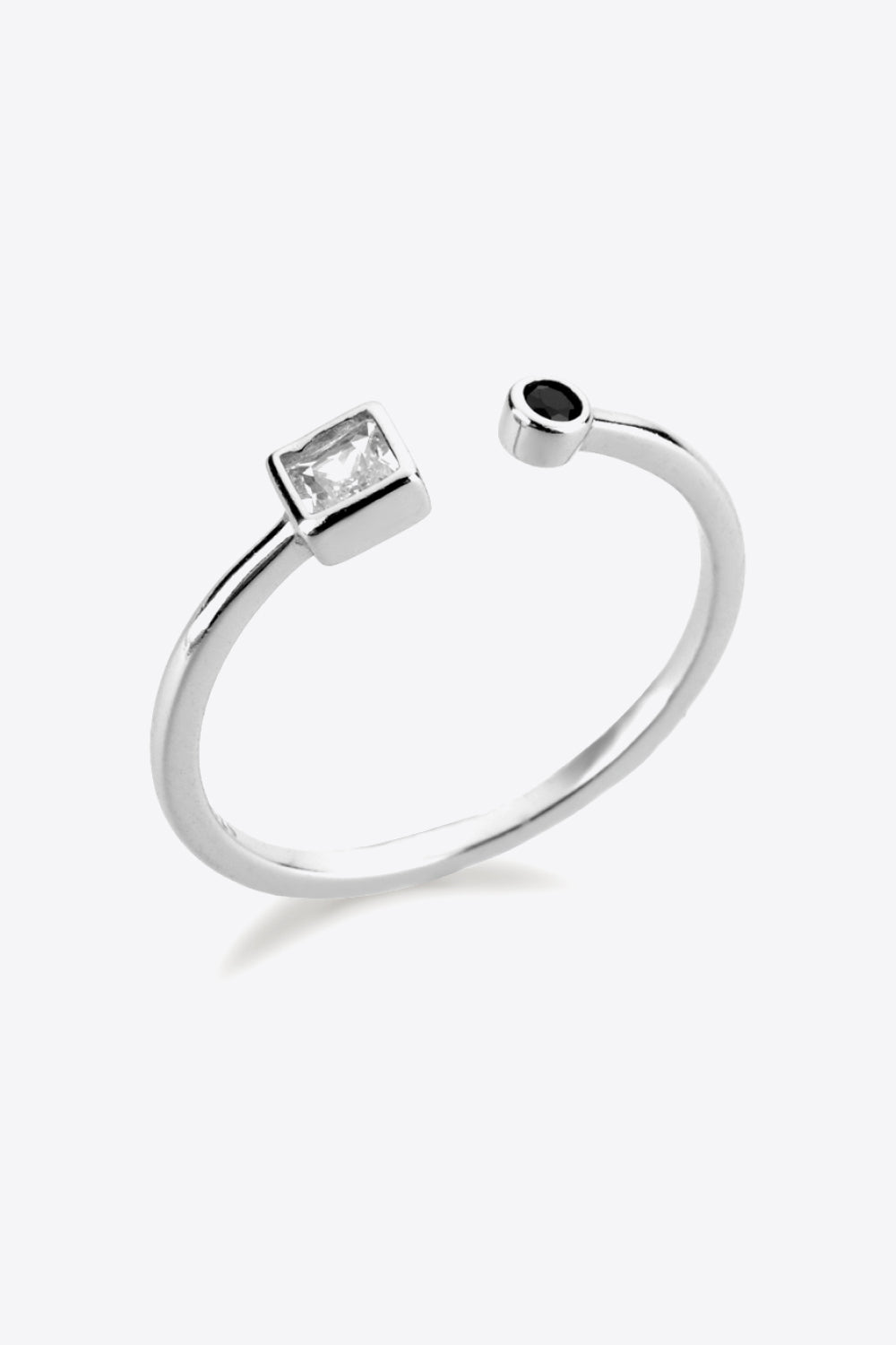 Opposites Attract Silver Open Ring