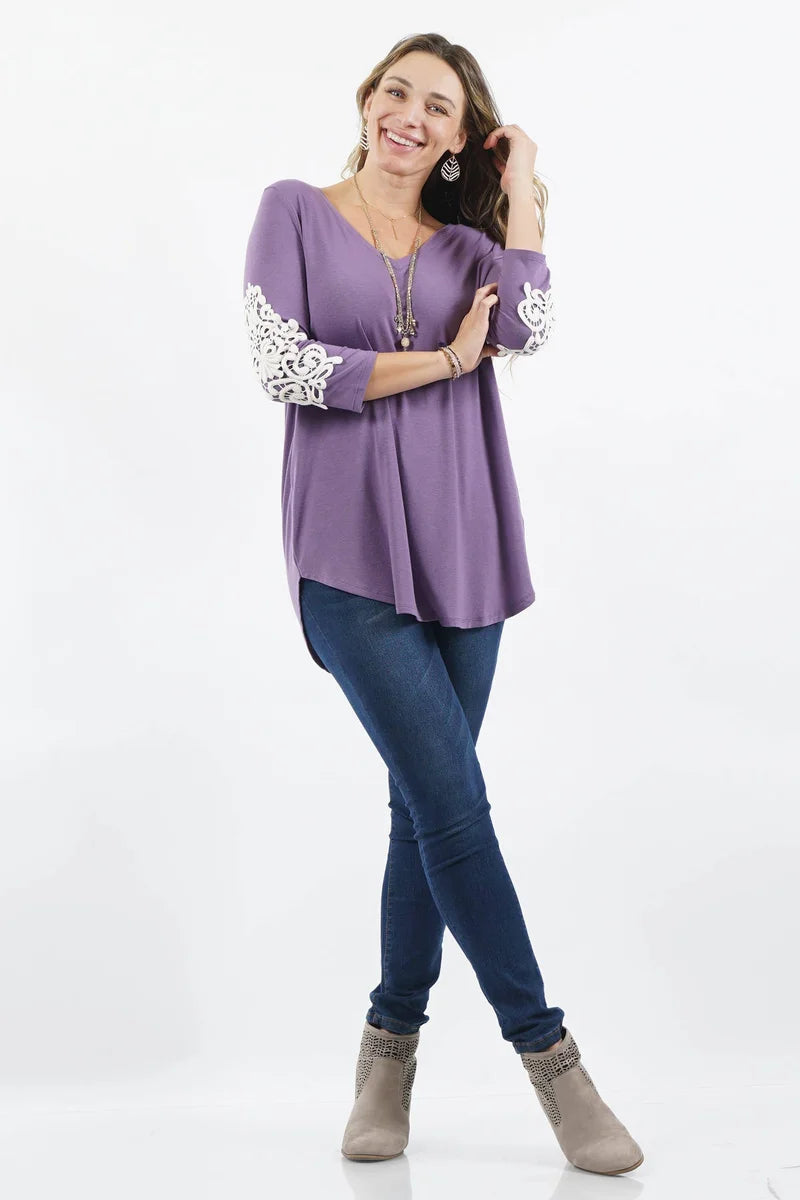 Crochet V Neck Tunic - The GlamBox Jewels Boutique