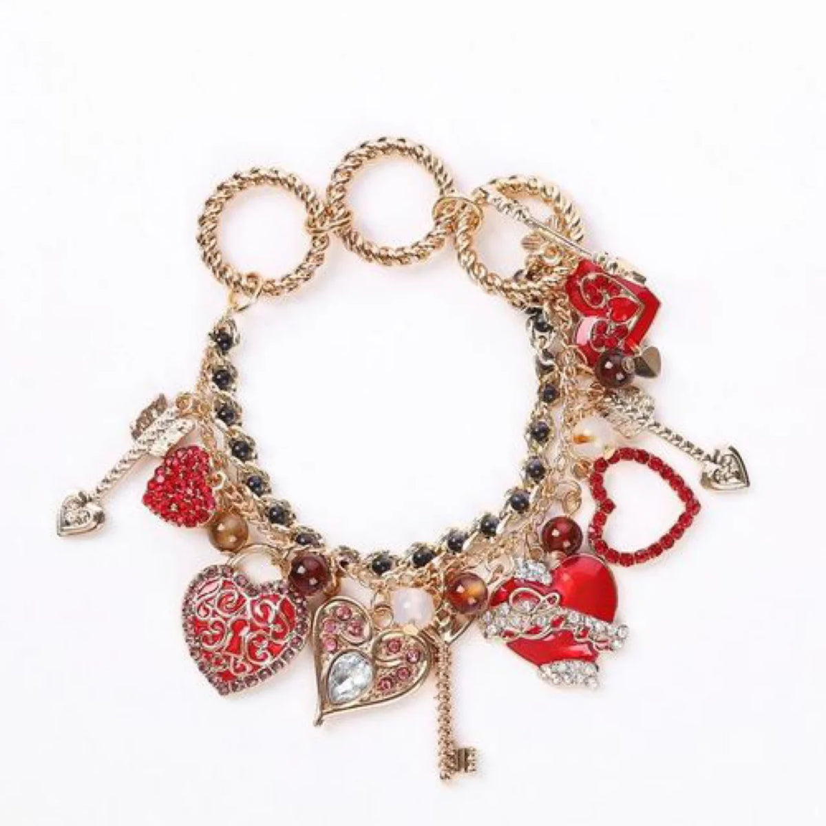 Sweetheart's Love Charm Bracelet