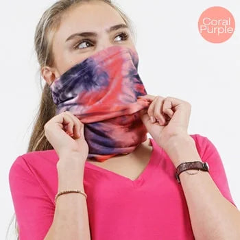 Tie-dye convertible Headband + 3D Face Mask - The GlamBox Jewels Boutique