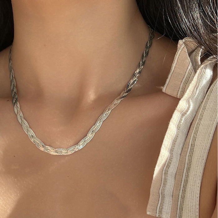 Braided Snake Chain Necklace