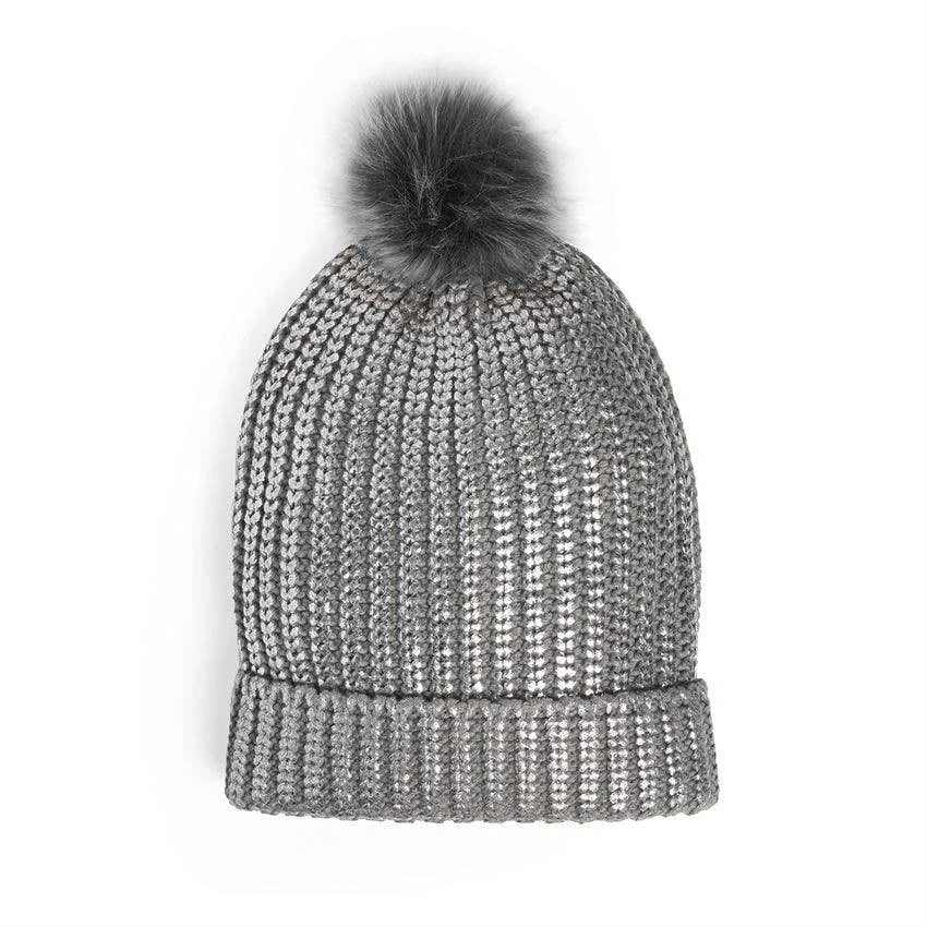 Stefani Metallic Beanie Hat - The GlamBox Jewels Boutique