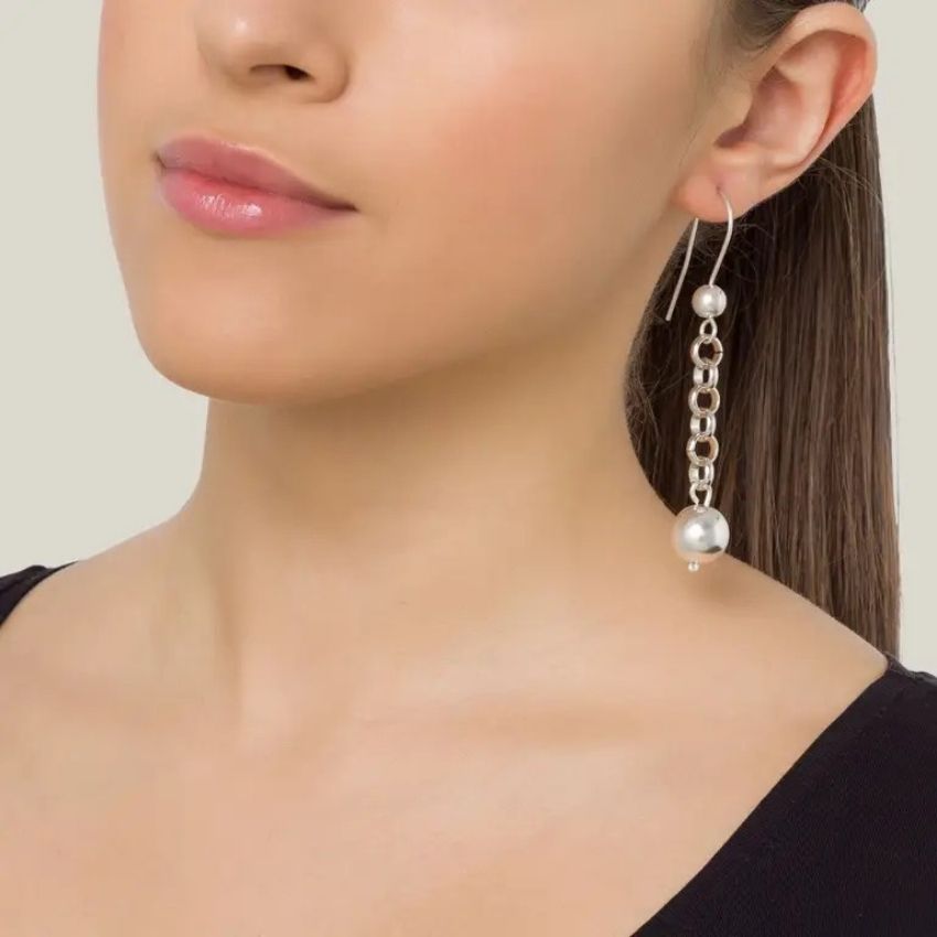 Perla Earrings - Silver-plated - The GlamBox Jewels Boutique