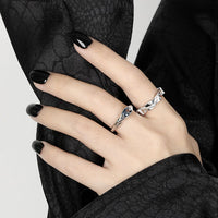 Oval CZ Silver Adjustable Ring