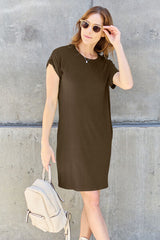 Basic Bae Short Sleeve Dress with Pockets