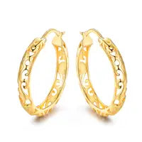 Filigree Hoop Earrings - 18K Gold Plated - The GlamBox Jewels Boutique
