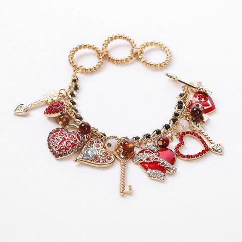 Sweetheart's Love Charm Bracelet