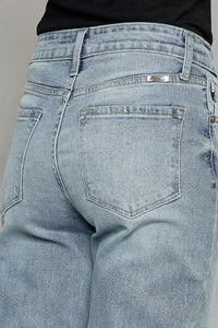 Kancan High Waist Cropped Wide Leg Jeans