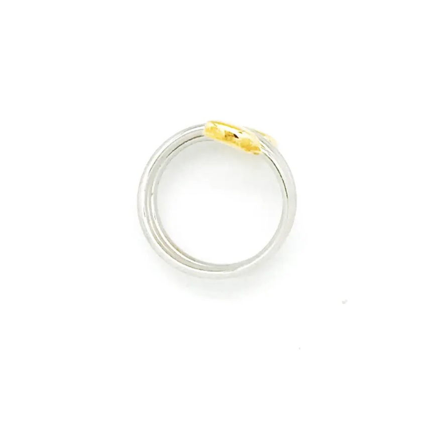 Triple Strand Ring - Steel/Gold Plated - The GlamBox Jewels Boutique