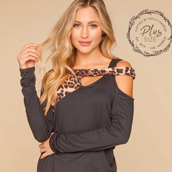Leopard One Shoulder Top - The GlamBox Jewels Boutique