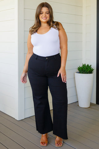 August High Rise Wide Leg Crop Jeans