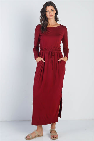 Midi Sleeve Basic Maxi Dress - The GlamBox Jewels Boutique