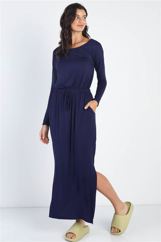 Midi Sleeve Basic Maxi Dress - The GlamBox Jewels Boutique