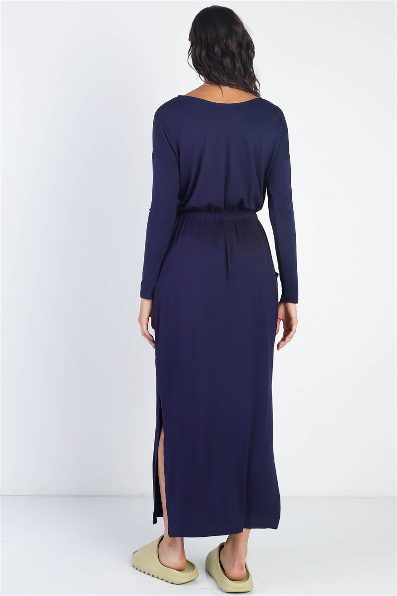 Midi Sleeve Basic Maxi Dress - The GlamBox Jewels Boutique