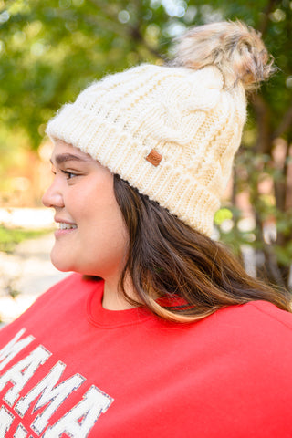 Cable Knit Cuffed Beanie