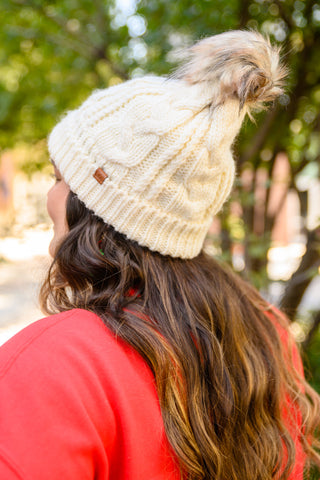 Cable Knit Cuffed Beanie