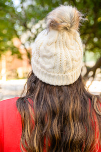 Cable Knit Cuffed Beanie