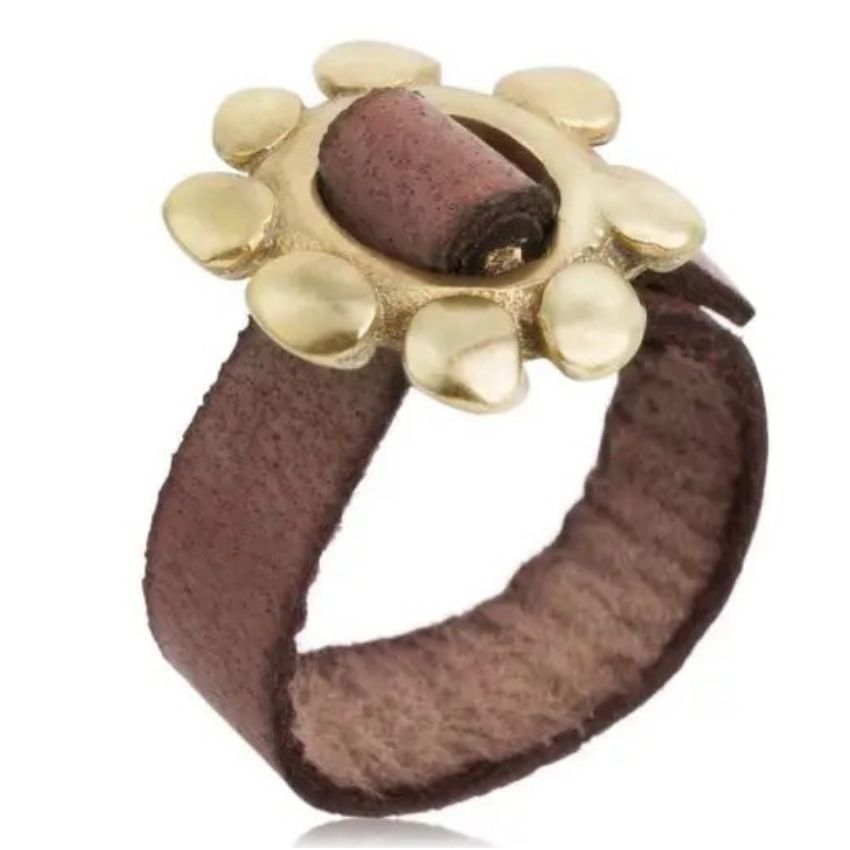 Flor Buckle Leather Ring - The GlamBox Jewels Boutique
