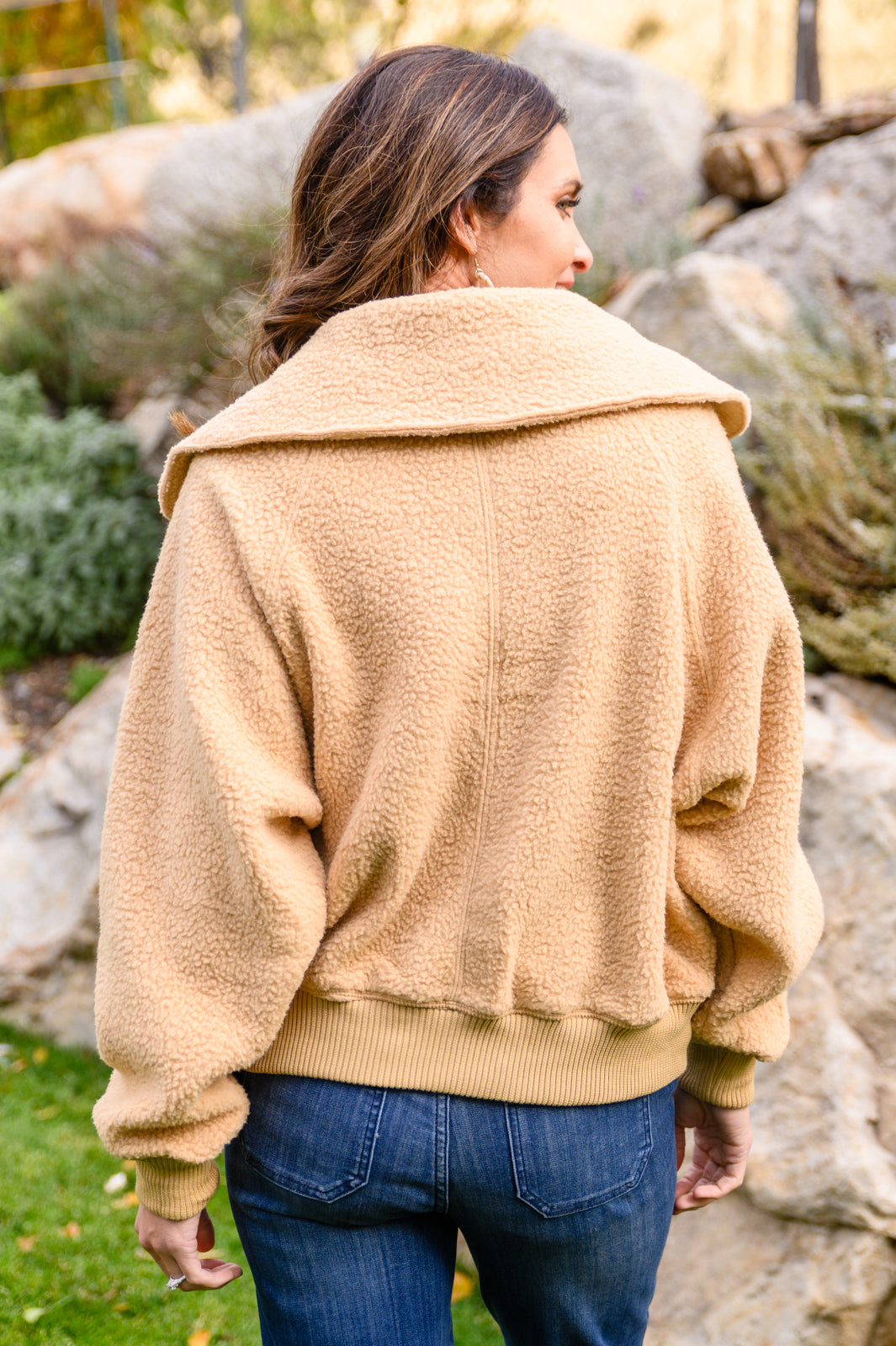 Don't Stress Oversized Collar Sherpa Jacket