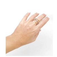 Triple Strand Ring - Steel/Gold Plated - The GlamBox Jewels Boutique