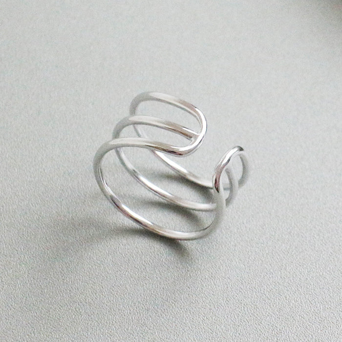 Luck Happiness Health Sliver Ring