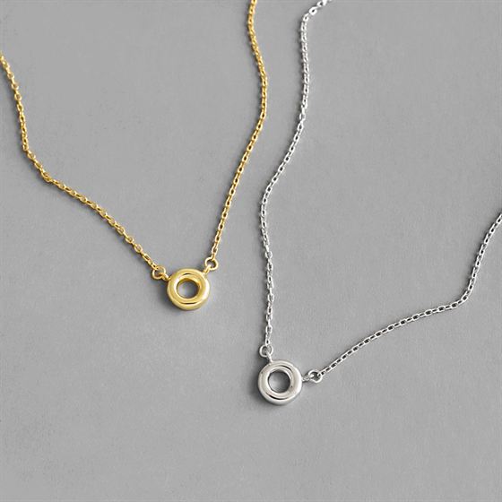 Circle Silver Necklace