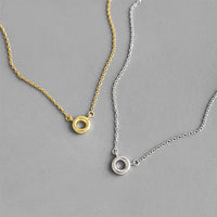 Circle Silver Necklace
