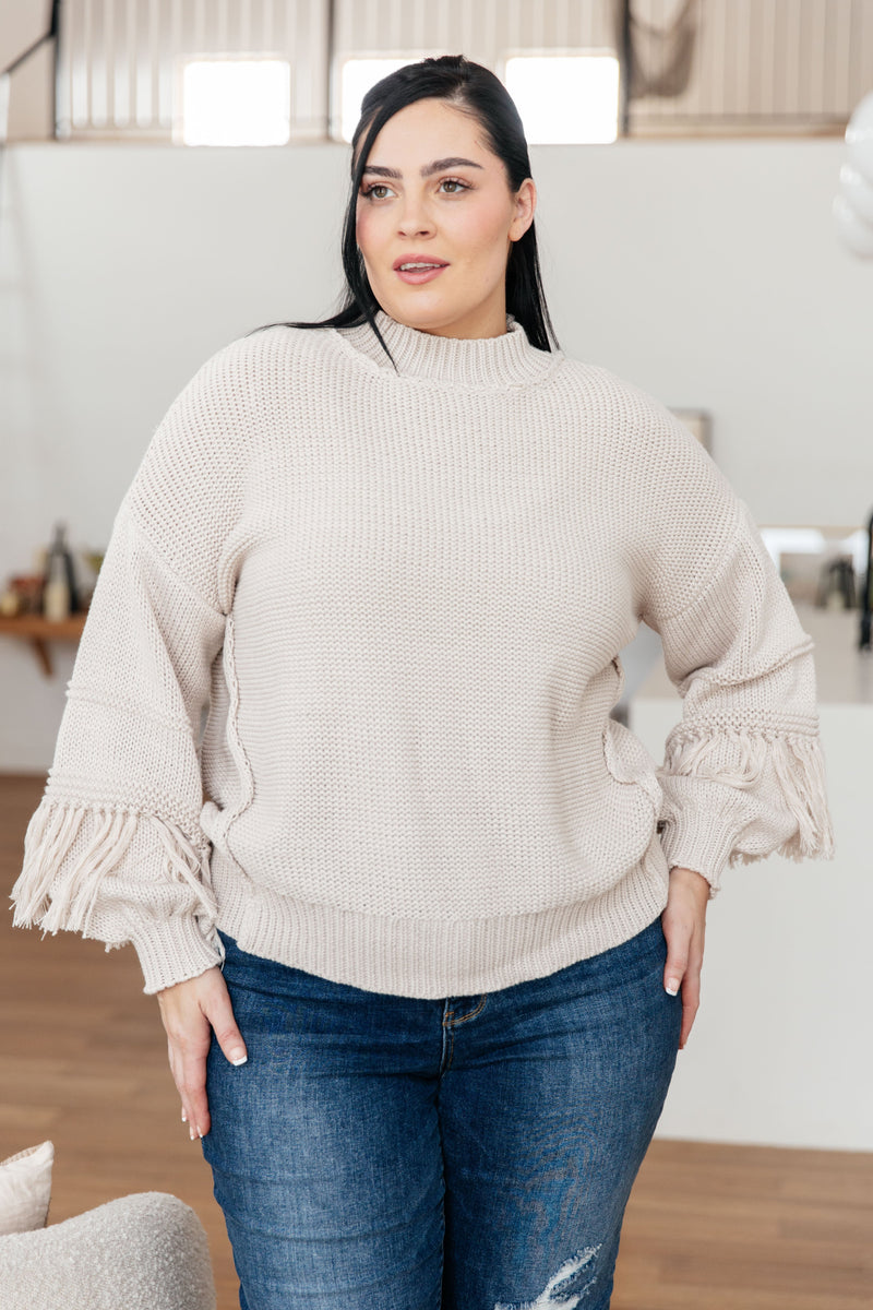 Handle It All Fringe Detail Sweater