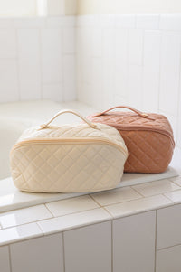 Large Quilted Makeup Bag