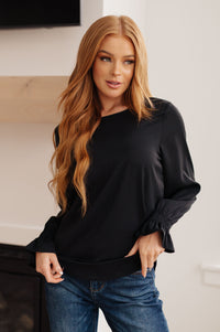Peaceful Moments Smocked Sleeve Blouse