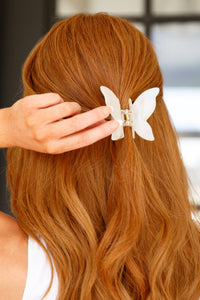 Pearl Butterfly Claw Clip