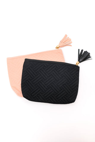 Quilted Travel Zip Pouch