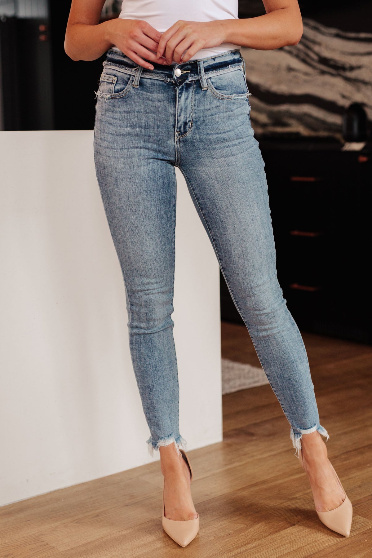 Sherry Mid Rise Skinny Jeans