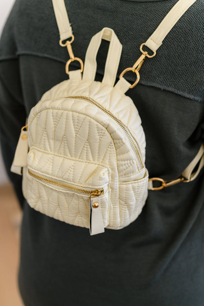 Take It With You Quilted Mini Backpack