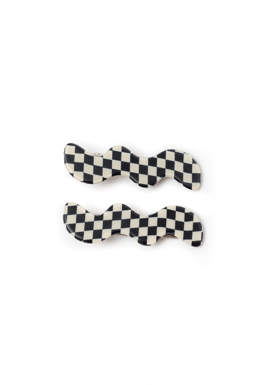 Wavy Checkered Clip Set