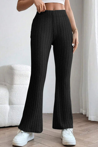 Basic Bae Ribbed High Waist Flare Pants