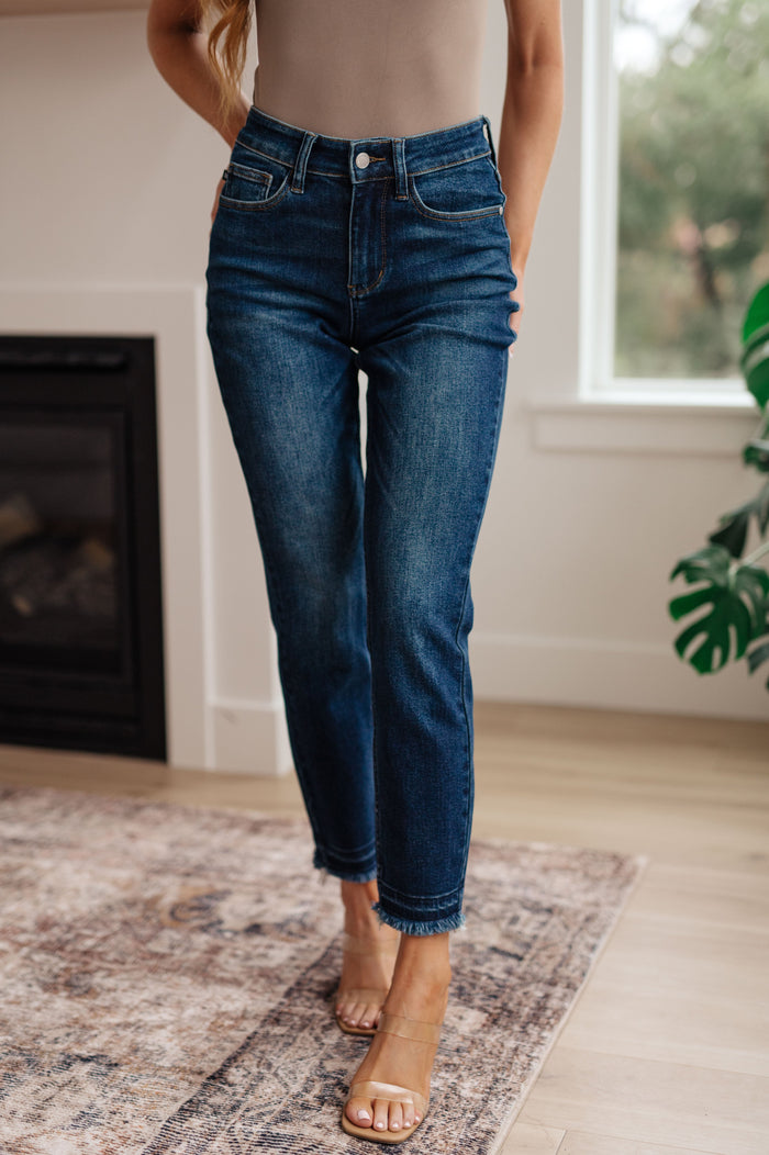 Phillipa High Rise Release Hem Jeans