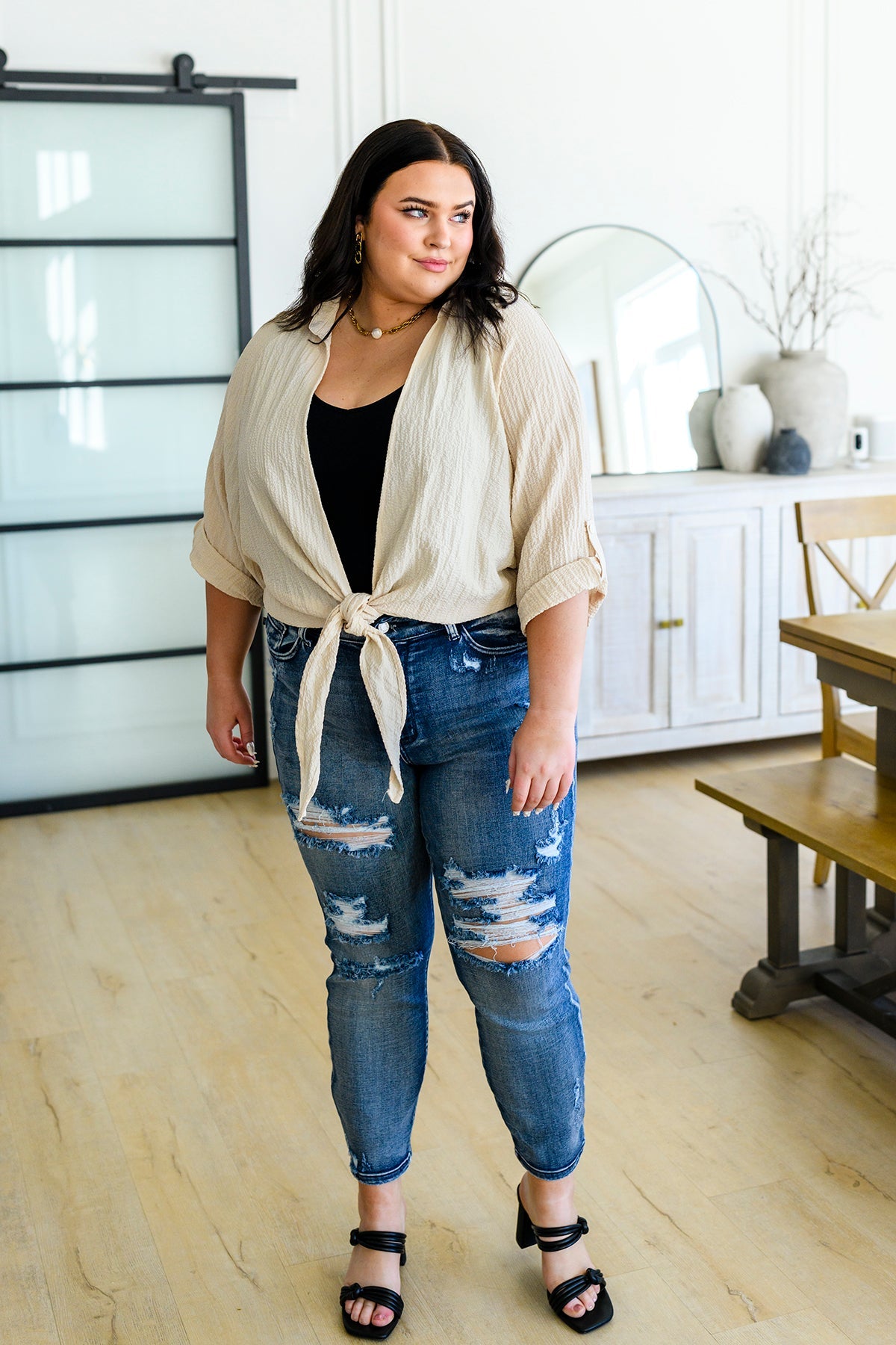 Camisa con lazo delantero de Castaway