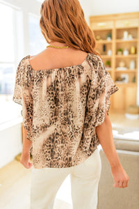 Blusa con estampado animal Desert Romance 