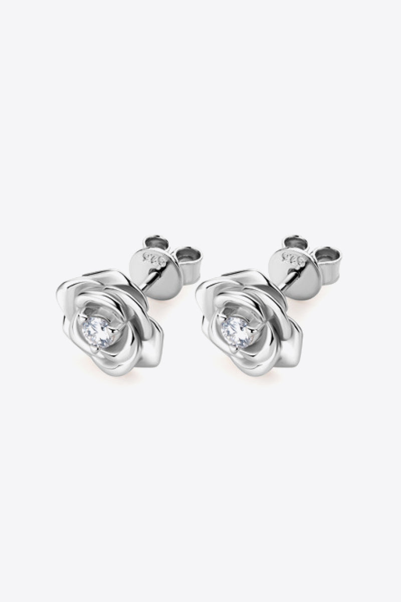 Flower Silver Stud Earrings