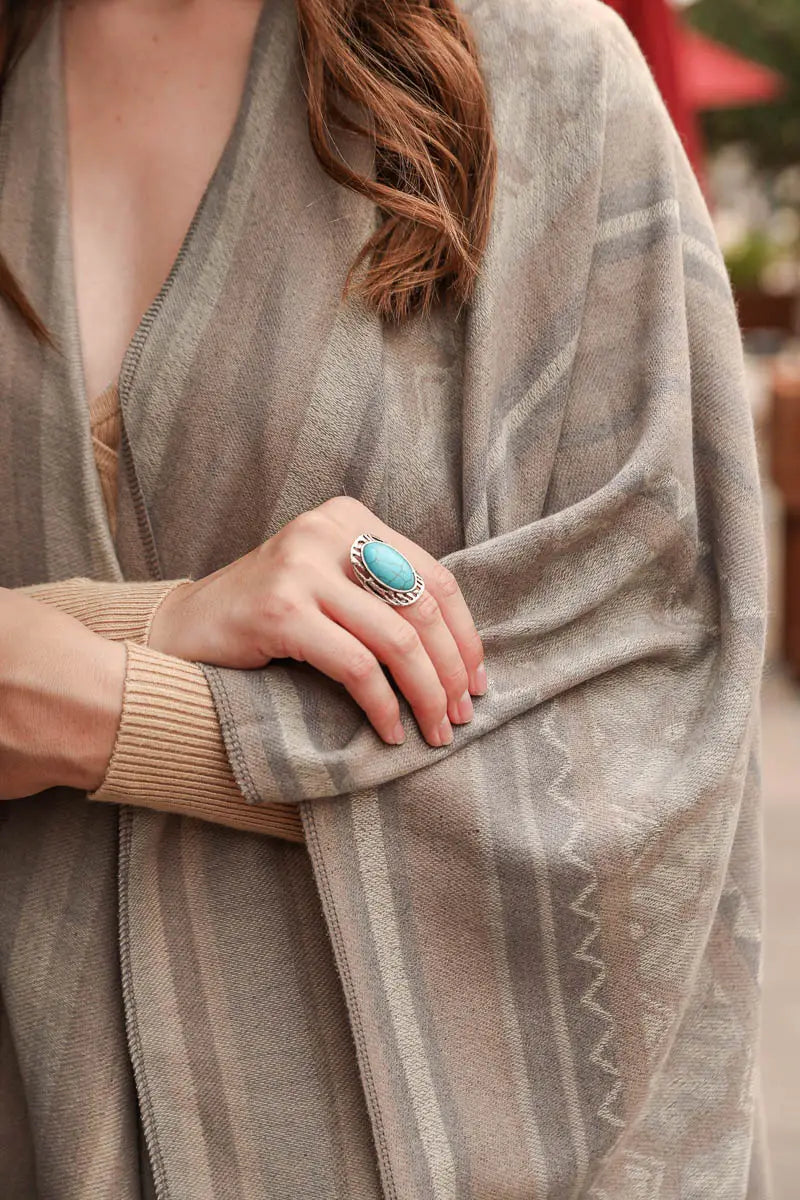 Oblong Turquoise Ring - The GlamBox Jewels Boutique